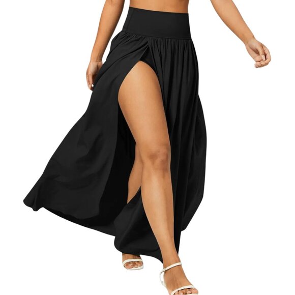 HALARA Breezeful 2 in 1 Split Maxi Skirt Black Size XS NWT - Picture 1 of 9